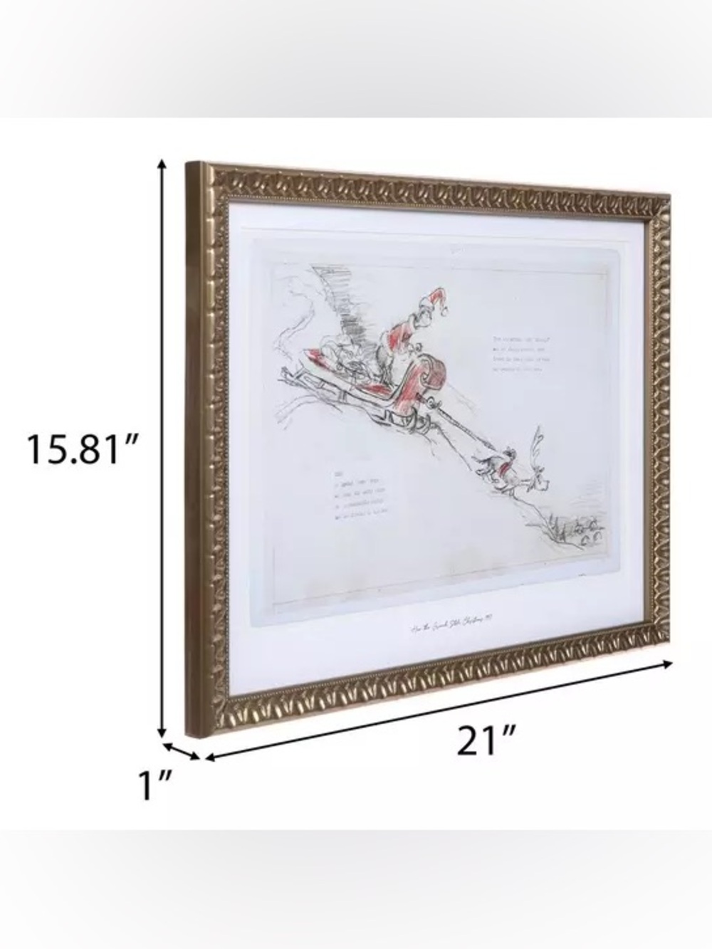 How The Grinch Stole Christmas Framed Wall Decor - Picture 2 of 3